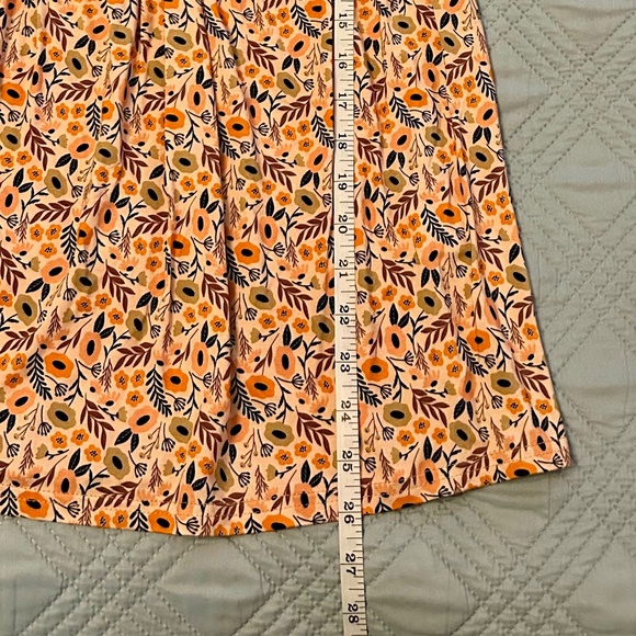 IGENJUN Orange Floral Tank Top, Size Small - Picture 5 of 8